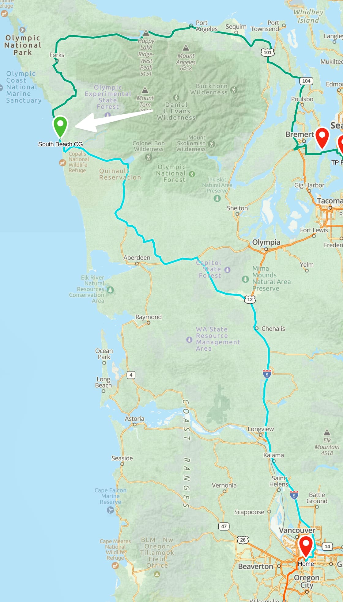 Trip Report: NW National Parks Loop
I left my job recently to take a much needed sabbatical and figure out what I’m doing next. A few weeks after my last day at work I embarked on what was to be a three week tour of NW-ish National Parks from Portland, to include Olympic, North Cascades, Glacier, Yellowstone, Grand Teton, Craters of the Moon, Lassen Volcanic, and Crater Lake.
I ended up missing Grand Tetons due to weather and I had to cut the trip short before I got to Lassen (family medical issue), so Lassen and Crater Lake remain unvisited.
Trip Dates: Sept 3 - Sept 16 (13 days)
Total Travel Miles: 3478 (does not include local miles for store runs, etc.)
Total Gallons of Gas Used: 82
Equipment: 2021 Benelli TRK502X Gaia GPS & Google Maps running on Sonim XP8 rugged Android phoneButler Motorcycle Maps (paper maps of best M/C roads in the country) iPhone 14 (main camera) Akaso Brave 7 helmet-mounted adventure camera Spot X satellite communicator and tracker Wolfman Luggage WP waterproof tank bag and saddle bags (no longer available) Watershed Colorado dry bag duffel (across the pillion seat) Kriega US-5 Drypack (tail bag) Kriega 3L hydration backpack (strapped to duffel, not worn)Marmot Ajax 2 tent Nemo hydrophobic down sleeping bag (non-mummy)Helinox ultralight cot MSR WhisperLite International stove
(Purchased in 1991 for my first moto trip: Detroit, MI to San Diego and back on an XT250)Gossamer Gear Bare Boxer bear-proof food canisters (two - one in each saddle bag)
Day 1 - Olympic National Park Date: Tuesday 9/3/2024
Destination: South Beach Campground, Olympic National Park
Travel Time: 4h 24m
Miles: 213Notes:
Planned to head west to Astoria then north from there, but left later than expected so headed up I-5 to US 12. I’ve driven/ridden that stretch of I-5 hundreds of times (starting in 1993). It’s boring and I hate it.
South Beach CG is first-come-first-served. I didn’t have issue getting a site. There is a long, tight loop of sites along the coastline, but I chose one of the sites further back near the bathrooms due to wind concerns. The bathroom building provided a sort of wind shelter for my site.
I used the heated grips on this leg; it was pretty chilly along the coast in the Olympic Peninsula. I almost didn’t install them, thinking I was being paranoid about the cold. I ended up using them a lot.
Day 2 - Ferry to Seattle / Burien Date: Wednesday 9/4/2024
Destination: Friend’s house in Burien, WA
Travel Time: 7h 30m
Miles: 199
Notes:
Slept well (thanks to Advil PM). I’ve not been sleeping well for more than a year. I’m really hoping to reset my sleep patterns with this trip. A good night’s sleep is one of my great joys and I feel like I’ve been robbed of that pleasure.
Used my Aeropress this morning for the first time ever. I’m hooked.
Headed up along US 101 through Port Angeles and then down to the Southworth ferry terminal near Port Orchard. Ferried across to Fauntleroy, which is just a few miles north my friend’s house in Burien. I’m always surprised at how long it takes to get from the Olympic Peninsula to the east side of Puget Sound (Seattle, etc.). With the ferry crossing (I love ferries) it took seven and a half hours to go 200 miles.
Discovered at my first stop of the day (just up 101 at the Kalaloch Campground, stopped to refill water) that the battery is quite weak and won’t start the bike if you leave the ignition on for even two minutes without the motor running. This would become a theme for the next few days. Fortunately, I have a jumper box and a permanent jump harness wired to the battery so jump starts are a quick operation.
Had a good evening with old friends.
Day 3 - North Cascades via Mountain Loop RoadDate: Thursday 9/5/2024
Destination: Newhalem Campground, North Cascades National Park
Travel Time: 4h 30m
Miles: 146Notes:
Slept well, on the couch. No pills needed.
I realized yesterday that my summer riding gloves (Rev’It Dune) were a size (or two) too small. Rev’It gloves fit really tight and I feel like I can never get it quite right. And yet, I love them. So, I stopped at a Cycle Gear in Bellevue to pick up something summer weight (Dirt 3) that fit better. They’re better, but maybe still one size too small. Such is life.
From Bellevue, I rode north and took the Mountain Loop Hwy then on up north to North Cascades. It was a hot ride. Still summer.
A small section of the Mountain Loop Road is dirt/gravel, which I didn’t realize. No biggie. Was just surprised (clearly I didn’t study my maps closely enough). When riding solo on a bike that weighs over 500 lbs., I tend to avoid planning much off-pavement riding. That’s what my DR-Z is for.
Day 4 - Newport, Washington via Winthrop Date: Friday 9/6/2024
Destination: Golden Spur Motor Inn, Newport, Washington
Travel Time: 8h
Miles: 308
Notes:
Slept just ok, even with Advil PM.
Pretty ride through North Cascades National Park and Colville National Forest. Didn’t do any backroads or hikes. Discovered (new to me) the town of Winthrop. Stopped for coffee at Sheri’s and resupplied on freeze-dried food at Cascades Outdoor Store.
The town of Newport is almost nothing, but, inexplicably, there’s an amazing restaurant (Brownell’s Place). Had dinner and a few ciders. Met and chatted with the owner/chef (she’s great). Listened to some live music. Then back to the motel.
Day 5 - New Battery in Kalispell Date: Saturday 9/7/2024
Destination: West Glacier KOA, West Glacier, MT
Travel Time: 8h 7m
Miles: 293
Notes:
Slept well on motel bed (on sleeping bag, not in the sheets). Another hot one.
Discovered that the water pump seal leaks oil. A quick post in the TRK Facebook group revealed that this is a common problem on this bike, and and easy fix. It’s apparently just a bad o-ring.
Battery has been getting continuously worse, and now requires I jump start the bike about every other start. Google Maps to the rescue: directions to the Batteries Plus in Kalispell, please. They don’t have an Odyssey AGM in the right size; the Duracell will have to do. (It’s been great.)
I set up camp at the West Glacier KOA, which will be my base for a few days. KOAs are their own little world. Very strange. Not really my thing, but the on-site laundry was handy.
After setting up camp I opened a cider and used the iPad to book a vehicle reservation for the next day to ride Going to the Sun Road, which I really wanted to do.
Day 6 - Going to the Sun RoadDate: Sunday 9/8/2024
Destination: Local Ride: West Glacier, Going to the Sun Road, Saint Mary, East Glacier
Travel Time: 5h 35m
Miles: 142Notes:
Quick breakfast and gas up in West Glacier before entering Going to the Sun Road.
Going to the Sun Road was stunning. This was the first point in the trip where I had tingles and was giddy at what I was seeing.
Took a very short hike along Saint Mary Lake. Again, I was beside myself with the beauty.
Lunch at the general store in Kiowa.
The rest of the ride back after East Glacier was meh, but I just kept thinking about how amazing what I’d seen in the morning had been.
Dinner at the KOA. Tacos from a cart (ok / not great, and a very weird guacamole) and a few glasses of wine from another cart. I asked about the guac and it turns out they make it in a food processor. Come on, people.
Day 7 - Ride to BozemanDate: Monday 9/9/2024
Destination: Friend’s house in Bozeman, Montana
Travel Time: ~ 8h (Gaia crashed near the end of the trip, but before getting to Bozeman)
Miles: ~ 400Notes:
Slept poorly again. No pills this time. Took some photos of my soft luggage setup to answer some questions in the TRK502X Facebook group. The saddle bags are from Wolfman Luggage, but I don’t think they make this waterproof line anymore. I use a duffel dry bag from Watershed across the top. A heat shield protects the side bag from exhaust heat.
Hazy, smoky ride most of the way. Very windy in places. This is where I first really started to feel how underpowered the TRK502 is. Really struggled in places.
Developed an engine-speed-sensitive squeak or rattle. Sounds like when a heat shield vibrates in resonance with engine vibration. Discovered that it’s a missing crash bar mounting bolt allowing the crash bar to rub against the frame.
Also noticed that there’s a resonant oscillation at speed that feels like the chain going bad (like it’s stretching unevenly).
First of several nights at a friend’s house in Bozeman (which, it turns out, is a pretty cool town). And there’s a hot tub…
Day 8 - Bike Maintenance & Hyalite ReservoirDate: Tuesday 9/10/2024
Destination: Local Ride: Hyalite Reservoir
Travel Time: not recorded
Miles: not recordedNotes:
Woke up to a smoky sunrise. I had the best night’s sleep I’ve had in years. This is was the whole point of this trip: to untangle my burnout and reclaim sleep as one of my joys. I wrote about it in my journal when I woke up. I hope this wasn’t a fluke.
Planned to replace the bolt that rattled loose from the crash bar, but instead discovered that it had actually severed off at the mount point. No fixing that on the road. Adjusted chain and moved on.
Lunch at Mountains Walking Brewery in Bozeman.
Rode up to Hyalite Reservoir. Pretty ride. Smoky still.
Soaked in hot tub after dinner.
Day 9 - North Yellowstone LoopDate: Wednesday 9/11/2024
Destination: Northern loop through Yellowstone National Park
Travel Time: 9h 36m
Miles: 272Notes:
Did a day trip from Bozeman down through the northern loop in Yellowstone, entering at Mammoth and taking the scenic route through Paradise Valley.
Saw elk, coyotes (I think), buffalo, and pronghorn.
Pretty ride, but cold in places. Used heated grips again.
Rode the loop through Mammoth Hot Springs (see video) at the end.
Coffee at Tumbleweed Bookstore & Cafe in Gardiner. I kind of dig Gardiner. Good vibe.
Had dinner at Mountains Walking Brewing. Rain and wind started. Lights flickered. Waited for rain to stop before riding back to the house.
Power out at the house due to high winds. This does not bode well for tomorrow.
Day 10 - Winter Weather in the ParksDate: Thursday 9/12/2024
Destination: Grand Teton National Park via West Yellowstone Pocatello, Idaho
Travel Time: 5h 40m
Miles: 201Notes:
Today was supposed to be a gorgeous ride through Yellowstone into Grand Teton National Park, and camping at Signal Mountain CG in the park. The weather had other ideas. It was pouring rain (and cold) all the way to West Yellowstone from Bozeman. By the time I got to West Yellowstone I was getting severe winter weather warnings on my phone calling for up to 3 (three!!) inches of snow accumulating in the high passes in the park. It’s bad enough in a car, but that’s a disaster waiting to happen on a motorcycle.
I parked my butt at Mountain Mama’s Cafe in West Yellowstone to warm up / dry off and decide what to do. I almost had myself convinced to push through when I realized that, even if I made it to the campground ok, I’d be setting up camp in the rain and I’d likely be miserable all night. Grand Teton would have to wait.
From West Yellowstone it’s easy to bail west into Idaho and get away from the park weather and elevations. So that’s what I did. It was not a pleasant ride, though. I was in torrential downpours all the way to Idaho Falls.
Arriving in Idaho Falls, I was exhausted and sure I could just find a room for the night. I dropped the bike at a roundabout (short-legged it coming to a stop; I knew it was going so I just rolled away). Guy behind me helped me pick it up. Then, there were no rooms because it was move in week for the two universities there (U of I, ISU). This would become a recurring theme.
I rode further to Blackfoot. Still no rooms.
I called ahead to Pocatello and got a room at a Red Lion there. I was never so happy to be off the bike.
No pictures this day. I couldn’t even get the action camera to turn on.
Day 11 - Craters of the Moon and EBR-1Date: Friday 9/13/2024
Destination: Craters of the Moon National Monument
Travel Time: 4h 20m
Miles: 124
Notes:
I wasn’t sure what my destination would be today but my plan was to do a little nuclear tourism, see Craters of the Moon, and then go somewhere from there. My schedule and day-plan was thrown off by missing Grand Teton National Park and spending a night in Pocatello, which was not on the itinerary at all.
Stopped in Atomic City. Not sure why; I was under the impression that Atomic City was the first city lit by nuclear engergy, but it was practically a ghost town. There are a few houses there, but as far as I could tell all of the business were shuttered. Except, maybe, for the race track; that looked like it might still get used.
Arco, it turns out, is the city celebrated as the first in the world to be lit by nuclear energy. Nothing special about the town, but they do a nice job of making City Hall photo-worthy.
Between Atomic City and Arco is EBR-1 (Experimental Breeder Reactor I) which was the world’s first breeder reactor. The EBR-1 exhibit was closed for the season, but in the lot next to it were some really interesting experimental nuclear heat-transfer jet engines that never made it out of the experimental phase (probably a good thing).
Craters of the Moon is pretty small. If you don’t do any of the walks, it’s literally just a 30 minute road loop. Still, it was an unexpected surprise and delight. I had no idea what to expect but I was positively chuffed at the experience. I noticed that the campground had open sites so I inquired at the entry booth. As luck would have it, the whole campground is first come / first serve. I decided to set up for the night. It’s good to be done early and have some time to read and not stress about making distance.
Day 12 - New Chain in Twin FallsDate: Saturday 9/14/2024
Destination: Battle Mountain, Nevada
Travel Time: 8h 52m
Miles: 335
Notes:
Beautiful morning in Craters of the Moon. While I was breaking camp a parade of classic cars came into the park to drive the loop. I got a picture of one Pontiac down the road in Carey at a gas station.
Carey ended up being an unplanned fork in the road for me. I discovered this morning that my chain was indeed stretching unevenly, and the oscillation I was feeling and hearing was the chain hum changing from a “loose” hum to a “tight” hum rapidly as the tight spot moved around the sprockets. I was supposed to continue west to Mountain Home and then south from there into Nevada. A very scenic route, according to my Butler map. But, between camp and the gas station I got pretty paranoid about the chain snapping at high speed, which, worst case, could lead to a fatal crash.
So I called ahead to a few motorcycle dealers in Mountain Home (on my planned route) to see if they could take me in and replace the chain. No dice. This is the downside of having an obscure motorcycle from an obscure marque - no one wants to work on it. Making matters worse this is an Italian-designed bike built in China, a fact which causes many people to lose the ability to think clearly. “It’s Chinese junk!” Not so. Next.
With Mountain Home out, I tried Twin Falls. My first call was to Adventure Motorsports, and the service manager there took me in with no hesitation. “How soon can you be here?” I didn’t get his name, but my hat’s off to him and his one tech working furiously on a Saturday to beat the 3pm closing time. He said during high season, they get about 15-20 out of town travelers per week who need something done, and they take them all in. I love to hear stuff like this. This shop is in it for the community. They have a nice showroom, too.
With a quality new chain installed, I got a burrito and a MexiCoke at a Mexican place and went on my way. I made it to Battle Mountain, NV, where I decide to get a room. Tomorrow I rejoin my planned scenic route. Day 13 - Desert Mountains in NV, CADate: Sunday 9/15/2024
Destination: Grizzly Campground, Lake Davis (near Portola, CA)
Travel Time: 7h
Miles: 307
Notes:
I love the northern Nevada landscape, and today’s ride didn’t disappoint. US Highway 50 is apparently known as “The Loneliest Highway” but everyone knows about it, so it’s not very lonely. However, after leaving Austin, NV headed west you can take Nevada Highway 722, which dips to the south and follows the old US 50 route. It was completely empty and the twisties through the passes were fun. Highly recommended.
Stopped in Fallon for gas and to find a Micro SD card for the action camera. Walmart to the rescue.
After Reno, I crossed into California and, I swear, it looks different. Norther California desert mountains are so beautiful.
Camped at a nearly empty campground on Lake Davis (very end of the season). The host warned me rain was coming tomorrow.
Day 14 - Unplanned Return HomeDate: Monday 9/16/2024
Destination: Summit Lake Campground, Lassen Volcanic National Park Portland, Oregon (Home)
Travel Time: 10h 32m
Miles: 538Notes:
Last week, my mom went into the hospital for a fairly routine procedure. My brother went to Michigan to help out, as needed, and he went back home to Arizona after she returned home and everything seemed settled.
This morning, while having coffee, I got a call that she’d gone back into the hospital with something that may or may not have been related to the procedure. It seemed like maybe things were ok, but maybe not.
I decided the best thing to do was head home so that I was near an airport if I needed to fly out to Michigan to help out.
I packed up camp and headed up US 395 toward home, via Klamath Falls. It was a pretty ride, but, once again, I found myself in rain most of the way to Klamath Falls.
I was pretty beat by the time I got to Klamath Falls and figured I’d just find a hotel room, get a hot shower, and finish the ride tomorrow.
But, once again, it was move-in week for the local university. Holiday Inn Express had a single room for $395. No thanks. Onward.
I never hit rain again after Klamath Falls, and after turning west onto Oregon Hwy 58 and starting to lose elevation into the Willamette Valley, the temperature starting rising, which was welcome.
Once I reached Eugene, there was no point in not just going all the way home, so that’s what I did.
I got two pictures: one at camp before the call, and one at my last gas stop, an hour and twenty minutes from home, with the moon rising.
A nice side effect of my early return home is that I was home for my birthday (tomorrow), so I had dinner with my kids and my wife, which was lovely.
I did end up flying to Michigan the next day, and was there for a bit. The best part? I got to make some meals for my mom and step dad. Everything seems ok with my mom for now.
Grand Teton, Lassen, and Crater Lake will be there, and now I have an excuse for another trip in the future.