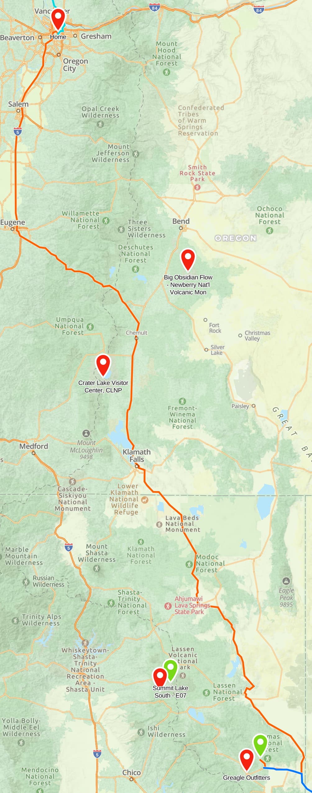 Trip Report: NW National Parks Loop
I left my job recently to take a much needed sabbatical and figure out what I’m doing next. A few weeks after my last day at work I embarked on what was to be a three week tour of NW-ish National Parks from Portland, to include Olympic, North Cascades, Glacier, Yellowstone, Grand Teton, Craters of the Moon, Lassen Volcanic, and Crater Lake.
I ended up missing Grand Tetons due to weather and I had to cut the trip short before I got to Lassen (family medical issue), so Lassen and Crater Lake remain unvisited.
Trip Dates: Sept 3 - Sept 16 (13 days)
Total Travel Miles: 3478 (does not include local miles for store runs, etc.)
Total Gallons of Gas Used: 82
Equipment: 2021 Benelli TRK502X Gaia GPS & Google Maps running on Sonim XP8 rugged Android phoneButler Motorcycle Maps (paper maps of best M/C roads in the country) iPhone 14 (main camera) Akaso Brave 7 helmet-mounted adventure camera Spot X satellite communicator and tracker Wolfman Luggage WP waterproof tank bag and saddle bags (no longer available) Watershed Colorado dry bag duffel (across the pillion seat) Kriega US-5 Drypack (tail bag) Kriega 3L hydration backpack (strapped to duffel, not worn)Marmot Ajax 2 tent Nemo hydrophobic down sleeping bag (non-mummy)Helinox ultralight cot MSR WhisperLite International stove
(Purchased in 1991 for my first moto trip: Detroit, MI to San Diego and back on an XT250)Gossamer Gear Bare Boxer bear-proof food canisters (two - one in each saddle bag)
Day 1 - Olympic National Park Date: Tuesday 9/3/2024
Destination: South Beach Campground, Olympic National Park
Travel Time: 4h 24m
Miles: 213Notes:
Planned to head west to Astoria then north from there, but left later than expected so headed up I-5 to US 12. I’ve driven/ridden that stretch of I-5 hundreds of times (starting in 1993). It’s boring and I hate it.
South Beach CG is first-come-first-served. I didn’t have issue getting a site. There is a long, tight loop of sites along the coastline, but I chose one of the sites further back near the bathrooms due to wind concerns. The bathroom building provided a sort of wind shelter for my site.
I used the heated grips on this leg; it was pretty chilly along the coast in the Olympic Peninsula. I almost didn’t install them, thinking I was being paranoid about the cold. I ended up using them a lot.
Day 2 - Ferry to Seattle / Burien Date: Wednesday 9/4/2024
Destination: Friend’s house in Burien, WA
Travel Time: 7h 30m
Miles: 199
Notes:
Slept well (thanks to Advil PM). I’ve not been sleeping well for more than a year. I’m really hoping to reset my sleep patterns with this trip. A good night’s sleep is one of my great joys and I feel like I’ve been robbed of that pleasure.
Used my Aeropress this morning for the first time ever. I’m hooked.
Headed up along US 101 through Port Angeles and then down to the Southworth ferry terminal near Port Orchard. Ferried across to Fauntleroy, which is just a few miles north my friend’s house in Burien. I’m always surprised at how long it takes to get from the Olympic Peninsula to the east side of Puget Sound (Seattle, etc.). With the ferry crossing (I love ferries) it took seven and a half hours to go 200 miles.
Discovered at my first stop of the day (just up 101 at the Kalaloch Campground, stopped to refill water) that the battery is quite weak and won’t start the bike if you leave the ignition on for even two minutes without the motor running. This would become a theme for the next few days. Fortunately, I have a jumper box and a permanent jump harness wired to the battery so jump starts are a quick operation.
Had a good evening with old friends.
Day 3 - North Cascades via Mountain Loop RoadDate: Thursday 9/5/2024
Destination: Newhalem Campground, North Cascades National Park
Travel Time: 4h 30m
Miles: 146Notes:
Slept well, on the couch. No pills needed.
I realized yesterday that my summer riding gloves (Rev’It Dune) were a size (or two) too small. Rev’It gloves fit really tight and I feel like I can never get it quite right. And yet, I love them. So, I stopped at a Cycle Gear in Bellevue to pick up something summer weight (Dirt 3) that fit better. They’re better, but maybe still one size too small. Such is life.
From Bellevue, I rode north and took the Mountain Loop Hwy then on up north to North Cascades. It was a hot ride. Still summer.
A small section of the Mountain Loop Road is dirt/gravel, which I didn’t realize. No biggie. Was just surprised (clearly I didn’t study my maps closely enough). When riding solo on a bike that weighs over 500 lbs., I tend to avoid planning much off-pavement riding. That’s what my DR-Z is for.
Day 4 - Newport, Washington via Winthrop Date: Friday 9/6/2024
Destination: Golden Spur Motor Inn, Newport, Washington
Travel Time: 8h
Miles: 308
Notes:
Slept just ok, even with Advil PM.
Pretty ride through North Cascades National Park and Colville National Forest. Didn’t do any backroads or hikes. Discovered (new to me) the town of Winthrop. Stopped for coffee at Sheri’s and resupplied on freeze-dried food at Cascades Outdoor Store.
The town of Newport is almost nothing, but, inexplicably, there’s an amazing restaurant (Brownell’s Place). Had dinner and a few ciders. Met and chatted with the owner/chef (she’s great). Listened to some live music. Then back to the motel.
Day 5 - New Battery in Kalispell Date: Saturday 9/7/2024
Destination: West Glacier KOA, West Glacier, MT
Travel Time: 8h 7m
Miles: 293
Notes:
Slept well on motel bed (on sleeping bag, not in the sheets). Another hot one.
Discovered that the water pump seal leaks oil. A quick post in the TRK Facebook group revealed that this is a common problem on this bike, and and easy fix. It’s apparently just a bad o-ring.
Battery has been getting continuously worse, and now requires I jump start the bike about every other start. Google Maps to the rescue: directions to the Batteries Plus in Kalispell, please. They don’t have an Odyssey AGM in the right size; the Duracell will have to do. (It’s been great.)
I set up camp at the West Glacier KOA, which will be my base for a few days. KOAs are their own little world. Very strange. Not really my thing, but the on-site laundry was handy.
After setting up camp I opened a cider and used the iPad to book a vehicle reservation for the next day to ride Going to the Sun Road, which I really wanted to do.
Day 6 - Going to the Sun RoadDate: Sunday 9/8/2024
Destination: Local Ride: West Glacier, Going to the Sun Road, Saint Mary, East Glacier
Travel Time: 5h 35m
Miles: 142Notes:
Quick breakfast and gas up in West Glacier before entering Going to the Sun Road.
Going to the Sun Road was stunning. This was the first point in the trip where I had tingles and was giddy at what I was seeing.
Took a very short hike along Saint Mary Lake. Again, I was beside myself with the beauty.
Lunch at the general store in Kiowa.
The rest of the ride back after East Glacier was meh, but I just kept thinking about how amazing what I’d seen in the morning had been.
Dinner at the KOA. Tacos from a cart (ok / not great, and a very weird guacamole) and a few glasses of wine from another cart. I asked about the guac and it turns out they make it in a food processor. Come on, people.
Day 7 - Ride to BozemanDate: Monday 9/9/2024
Destination: Friend’s house in Bozeman, Montana
Travel Time: ~ 8h (Gaia crashed near the end of the trip, but before getting to Bozeman)
Miles: ~ 400Notes:
Slept poorly again. No pills this time. Took some photos of my soft luggage setup to answer some questions in the TRK502X Facebook group. The saddle bags are from Wolfman Luggage, but I don’t think they make this waterproof line anymore. I use a duffel dry bag from Watershed across the top. A heat shield protects the side bag from exhaust heat.
Hazy, smoky ride most of the way. Very windy in places. This is where I first really started to feel how underpowered the TRK502 is. Really struggled in places.
Developed an engine-speed-sensitive squeak or rattle. Sounds like when a heat shield vibrates in resonance with engine vibration. Discovered that it’s a missing crash bar mounting bolt allowing the crash bar to rub against the frame.
Also noticed that there’s a resonant oscillation at speed that feels like the chain going bad (like it’s stretching unevenly).
First of several nights at a friend’s house in Bozeman (which, it turns out, is a pretty cool town). And there’s a hot tub…
Day 8 - Bike Maintenance & Hyalite ReservoirDate: Tuesday 9/10/2024
Destination: Local Ride: Hyalite Reservoir
Travel Time: not recorded
Miles: not recordedNotes:
Woke up to a smoky sunrise. I had the best night’s sleep I’ve had in years. This is was the whole point of this trip: to untangle my burnout and reclaim sleep as one of my joys. I wrote about it in my journal when I woke up. I hope this wasn’t a fluke.
Planned to replace the bolt that rattled loose from the crash bar, but instead discovered that it had actually severed off at the mount point. No fixing that on the road. Adjusted chain and moved on.
Lunch at Mountains Walking Brewery in Bozeman.
Rode up to Hyalite Reservoir. Pretty ride. Smoky still.
Soaked in hot tub after dinner.
Day 9 - North Yellowstone LoopDate: Wednesday 9/11/2024
Destination: Northern loop through Yellowstone National Park
Travel Time: 9h 36m
Miles: 272Notes:
Did a day trip from Bozeman down through the northern loop in Yellowstone, entering at Mammoth and taking the scenic route through Paradise Valley.
Saw elk, coyotes (I think), buffalo, and pronghorn.
Pretty ride, but cold in places. Used heated grips again.
Rode the loop through Mammoth Hot Springs (see video) at the end.
Coffee at Tumbleweed Bookstore & Cafe in Gardiner. I kind of dig Gardiner. Good vibe.
Had dinner at Mountains Walking Brewing. Rain and wind started. Lights flickered. Waited for rain to stop before riding back to the house.
Power out at the house due to high winds. This does not bode well for tomorrow.
Day 10 - Winter Weather in the ParksDate: Thursday 9/12/2024
Destination: Grand Teton National Park via West Yellowstone Pocatello, Idaho
Travel Time: 5h 40m
Miles: 201Notes:
Today was supposed to be a gorgeous ride through Yellowstone into Grand Teton National Park, and camping at Signal Mountain CG in the park. The weather had other ideas. It was pouring rain (and cold) all the way to West Yellowstone from Bozeman. By the time I got to West Yellowstone I was getting severe winter weather warnings on my phone calling for up to 3 (three!!) inches of snow accumulating in the high passes in the park. It’s bad enough in a car, but that’s a disaster waiting to happen on a motorcycle.
I parked my butt at Mountain Mama’s Cafe in West Yellowstone to warm up / dry off and decide what to do. I almost had myself convinced to push through when I realized that, even if I made it to the campground ok, I’d be setting up camp in the rain and I’d likely be miserable all night. Grand Teton would have to wait.
From West Yellowstone it’s easy to bail west into Idaho and get away from the park weather and elevations. So that’s what I did. It was not a pleasant ride, though. I was in torrential downpours all the way to Idaho Falls.
Arriving in Idaho Falls, I was exhausted and sure I could just find a room for the night. I dropped the bike at a roundabout (short-legged it coming to a stop; I knew it was going so I just rolled away). Guy behind me helped me pick it up. Then, there were no rooms because it was move in week for the two universities there (U of I, ISU). This would become a recurring theme.
I rode further to Blackfoot. Still no rooms.
I called ahead to Pocatello and got a room at a Red Lion there. I was never so happy to be off the bike.
No pictures this day. I couldn’t even get the action camera to turn on.
Day 11 - Craters of the Moon and EBR-1Date: Friday 9/13/2024
Destination: Craters of the Moon National Monument
Travel Time: 4h 20m
Miles: 124
Notes:
I wasn’t sure what my destination would be today but my plan was to do a little nuclear tourism, see Craters of the Moon, and then go somewhere from there. My schedule and day-plan was thrown off by missing Grand Teton National Park and spending a night in Pocatello, which was not on the itinerary at all.
Stopped in Atomic City. Not sure why; I was under the impression that Atomic City was the first city lit by nuclear engergy, but it was practically a ghost town. There are a few houses there, but as far as I could tell all of the business were shuttered. Except, maybe, for the race track; that looked like it might still get used.
Arco, it turns out, is the city celebrated as the first in the world to be lit by nuclear energy. Nothing special about the town, but they do a nice job of making City Hall photo-worthy.
Between Atomic City and Arco is EBR-1 (Experimental Breeder Reactor I) which was the world’s first breeder reactor. The EBR-1 exhibit was closed for the season, but in the lot next to it were some really interesting experimental nuclear heat-transfer jet engines that never made it out of the experimental phase (probably a good thing).
Craters of the Moon is pretty small. If you don’t do any of the walks, it’s literally just a 30 minute road loop. Still, it was an unexpected surprise and delight. I had no idea what to expect but I was positively chuffed at the experience. I noticed that the campground had open sites so I inquired at the entry booth. As luck would have it, the whole campground is first come / first serve. I decided to set up for the night. It’s good to be done early and have some time to read and not stress about making distance.
Day 12 - New Chain in Twin FallsDate: Saturday 9/14/2024
Destination: Battle Mountain, Nevada
Travel Time: 8h 52m
Miles: 335
Notes:
Beautiful morning in Craters of the Moon. While I was breaking camp a parade of classic cars came into the park to drive the loop. I got a picture of one Pontiac down the road in Carey at a gas station.
Carey ended up being an unplanned fork in the road for me. I discovered this morning that my chain was indeed stretching unevenly, and the oscillation I was feeling and hearing was the chain hum changing from a “loose” hum to a “tight” hum rapidly as the tight spot moved around the sprockets. I was supposed to continue west to Mountain Home and then south from there into Nevada. A very scenic route, according to my Butler map. But, between camp and the gas station I got pretty paranoid about the chain snapping at high speed, which, worst case, could lead to a fatal crash.
So I called ahead to a few motorcycle dealers in Mountain Home (on my planned route) to see if they could take me in and replace the chain. No dice. This is the downside of having an obscure motorcycle from an obscure marque - no one wants to work on it. Making matters worse this is an Italian-designed bike built in China, a fact which causes many people to lose the ability to think clearly. “It’s Chinese junk!” Not so. Next.
With Mountain Home out, I tried Twin Falls. My first call was to Adventure Motorsports, and the service manager there took me in with no hesitation. “How soon can you be here?” I didn’t get his name, but my hat’s off to him and his one tech working furiously on a Saturday to beat the 3pm closing time. He said during high season, they get about 15-20 out of town travelers per week who need something done, and they take them all in. I love to hear stuff like this. This shop is in it for the community. They have a nice showroom, too.
With a quality new chain installed, I got a burrito and a MexiCoke at a Mexican place and went on my way. I made it to Battle Mountain, NV, where I decide to get a room. Tomorrow I rejoin my planned scenic route. Day 13 - Desert Mountains in NV, CADate: Sunday 9/15/2024
Destination: Grizzly Campground, Lake Davis (near Portola, CA)
Travel Time: 7h
Miles: 307
Notes:
I love the northern Nevada landscape, and today’s ride didn’t disappoint. US Highway 50 is apparently known as “The Loneliest Highway” but everyone knows about it, so it’s not very lonely. However, after leaving Austin, NV headed west you can take Nevada Highway 722, which dips to the south and follows the old US 50 route. It was completely empty and the twisties through the passes were fun. Highly recommended.
Stopped in Fallon for gas and to find a Micro SD card for the action camera. Walmart to the rescue.
After Reno, I crossed into California and, I swear, it looks different. Norther California desert mountains are so beautiful.
Camped at a nearly empty campground on Lake Davis (very end of the season). The host warned me rain was coming tomorrow.
Day 14 - Unplanned Return HomeDate: Monday 9/16/2024
Destination: Summit Lake Campground, Lassen Volcanic National Park Portland, Oregon (Home)
Travel Time: 10h 32m
Miles: 538Notes:
Last week, my mom went into the hospital for a fairly routine procedure. My brother went to Michigan to help out, as needed, and he went back home to Arizona after she returned home and everything seemed settled.
This morning, while having coffee, I got a call that she’d gone back into the hospital with something that may or may not have been related to the procedure. It seemed like maybe things were ok, but maybe not.
I decided the best thing to do was head home so that I was near an airport if I needed to fly out to Michigan to help out.
I packed up camp and headed up US 395 toward home, via Klamath Falls. It was a pretty ride, but, once again, I found myself in rain most of the way to Klamath Falls.
I was pretty beat by the time I got to Klamath Falls and figured I’d just find a hotel room, get a hot shower, and finish the ride tomorrow.
But, once again, it was move-in week for the local university. Holiday Inn Express had a single room for $395. No thanks. Onward.
I never hit rain again after Klamath Falls, and after turning west onto Oregon Hwy 58 and starting to lose elevation into the Willamette Valley, the temperature starting rising, which was welcome.
Once I reached Eugene, there was no point in not just going all the way home, so that’s what I did.
I got two pictures: one at camp before the call, and one at my last gas stop, an hour and twenty minutes from home, with the moon rising.
A nice side effect of my early return home is that I was home for my birthday (tomorrow), so I had dinner with my kids and my wife, which was lovely.
I did end up flying to Michigan the next day, and was there for a bit. The best part? I got to make some meals for my mom and step dad. Everything seems ok with my mom for now.
Grand Teton, Lassen, and Crater Lake will be there, and now I have an excuse for another trip in the future.