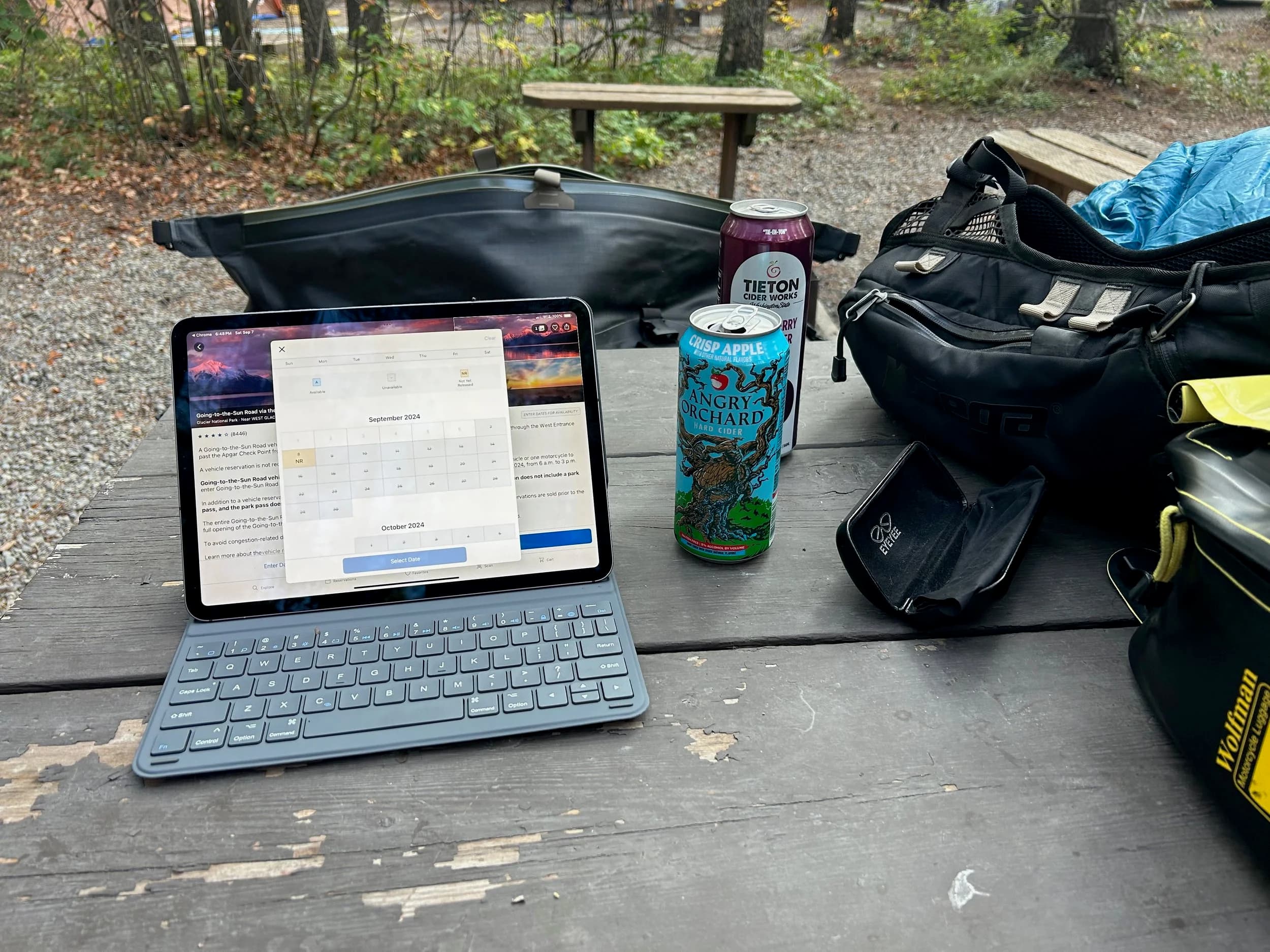 Trip Report: NW National Parks Loop
I left my job recently to take a much needed sabbatical and figure out what I’m doing next. A few weeks after my last day at work I embarked on what was to be a three week tour of NW-ish National Parks from Portland, to include Olympic, North Cascades, Glacier, Yellowstone, Grand Teton, Craters of the Moon, Lassen Volcanic, and Crater Lake.
I ended up missing Grand Tetons due to weather and I had to cut the trip short before I got to Lassen (family medical issue), so Lassen and Crater Lake remain unvisited.
Trip Dates: Sept 3 - Sept 16 (13 days)
Total Travel Miles: 3478 (does not include local miles for store runs, etc.)
Total Gallons of Gas Used: 82
Equipment: 2021 Benelli TRK502X Gaia GPS & Google Maps running on Sonim XP8 rugged Android phoneButler Motorcycle Maps (paper maps of best M/C roads in the country) iPhone 14 (main camera) Akaso Brave 7 helmet-mounted adventure camera Spot X satellite communicator and tracker Wolfman Luggage WP waterproof tank bag and saddle bags (no longer available) Watershed Colorado dry bag duffel (across the pillion seat) Kriega US-5 Drypack (tail bag) Kriega 3L hydration backpack (strapped to duffel, not worn)Marmot Ajax 2 tent Nemo hydrophobic down sleeping bag (non-mummy)Helinox ultralight cot MSR WhisperLite International stove
(Purchased in 1991 for my first moto trip: Detroit, MI to San Diego and back on an XT250)Gossamer Gear Bare Boxer bear-proof food canisters (two - one in each saddle bag)
Day 1 - Olympic National Park Date: Tuesday 9/3/2024
Destination: South Beach Campground, Olympic National Park
Travel Time: 4h 24m
Miles: 213Notes:
Planned to head west to Astoria then north from there, but left later than expected so headed up I-5 to US 12. I’ve driven/ridden that stretch of I-5 hundreds of times (starting in 1993). It’s boring and I hate it.
South Beach CG is first-come-first-served. I didn’t have issue getting a site. There is a long, tight loop of sites along the coastline, but I chose one of the sites further back near the bathrooms due to wind concerns. The bathroom building provided a sort of wind shelter for my site.
I used the heated grips on this leg; it was pretty chilly along the coast in the Olympic Peninsula. I almost didn’t install them, thinking I was being paranoid about the cold. I ended up using them a lot.
Day 2 - Ferry to Seattle / Burien Date: Wednesday 9/4/2024
Destination: Friend’s house in Burien, WA
Travel Time: 7h 30m
Miles: 199
Notes:
Slept well (thanks to Advil PM). I’ve not been sleeping well for more than a year. I’m really hoping to reset my sleep patterns with this trip. A good night’s sleep is one of my great joys and I feel like I’ve been robbed of that pleasure.
Used my Aeropress this morning for the first time ever. I’m hooked.
Headed up along US 101 through Port Angeles and then down to the Southworth ferry terminal near Port Orchard. Ferried across to Fauntleroy, which is just a few miles north my friend’s house in Burien. I’m always surprised at how long it takes to get from the Olympic Peninsula to the east side of Puget Sound (Seattle, etc.). With the ferry crossing (I love ferries) it took seven and a half hours to go 200 miles.
Discovered at my first stop of the day (just up 101 at the Kalaloch Campground, stopped to refill water) that the battery is quite weak and won’t start the bike if you leave the ignition on for even two minutes without the motor running. This would become a theme for the next few days. Fortunately, I have a jumper box and a permanent jump harness wired to the battery so jump starts are a quick operation.
Had a good evening with old friends.
Day 3 - North Cascades via Mountain Loop RoadDate: Thursday 9/5/2024
Destination: Newhalem Campground, North Cascades National Park
Travel Time: 4h 30m
Miles: 146Notes:
Slept well, on the couch. No pills needed.
I realized yesterday that my summer riding gloves (Rev’It Dune) were a size (or two) too small. Rev’It gloves fit really tight and I feel like I can never get it quite right. And yet, I love them. So, I stopped at a Cycle Gear in Bellevue to pick up something summer weight (Dirt 3) that fit better. They’re better, but maybe still one size too small. Such is life.
From Bellevue, I rode north and took the Mountain Loop Hwy then on up north to North Cascades. It was a hot ride. Still summer.
A small section of the Mountain Loop Road is dirt/gravel, which I didn’t realize. No biggie. Was just surprised (clearly I didn’t study my maps closely enough). When riding solo on a bike that weighs over 500 lbs., I tend to avoid planning much off-pavement riding. That’s what my DR-Z is for.
Day 4 - Newport, Washington via Winthrop Date: Friday 9/6/2024
Destination: Golden Spur Motor Inn, Newport, Washington
Travel Time: 8h
Miles: 308
Notes:
Slept just ok, even with Advil PM.
Pretty ride through North Cascades National Park and Colville National Forest. Didn’t do any backroads or hikes. Discovered (new to me) the town of Winthrop. Stopped for coffee at Sheri’s and resupplied on freeze-dried food at Cascades Outdoor Store.
The town of Newport is almost nothing, but, inexplicably, there’s an amazing restaurant (Brownell’s Place). Had dinner and a few ciders. Met and chatted with the owner/chef (she’s great). Listened to some live music. Then back to the motel.
Day 5 - New Battery in Kalispell Date: Saturday 9/7/2024
Destination: West Glacier KOA, West Glacier, MT
Travel Time: 8h 7m
Miles: 293
Notes:
Slept well on motel bed (on sleeping bag, not in the sheets). Another hot one.
Discovered that the water pump seal leaks oil. A quick post in the TRK Facebook group revealed that this is a common problem on this bike, and and easy fix. It’s apparently just a bad o-ring.
Battery has been getting continuously worse, and now requires I jump start the bike about every other start. Google Maps to the rescue: directions to the Batteries Plus in Kalispell, please. They don’t have an Odyssey AGM in the right size; the Duracell will have to do. (It’s been great.)
I set up camp at the West Glacier KOA, which will be my base for a few days. KOAs are their own little world. Very strange. Not really my thing, but the on-site laundry was handy.
After setting up camp I opened a cider and used the iPad to book a vehicle reservation for the next day to ride Going to the Sun Road, which I really wanted to do.
Day 6 - Going to the Sun RoadDate: Sunday 9/8/2024
Destination: Local Ride: West Glacier, Going to the Sun Road, Saint Mary, East Glacier
Travel Time: 5h 35m
Miles: 142Notes:
Quick breakfast and gas up in West Glacier before entering Going to the Sun Road.
Going to the Sun Road was stunning. This was the first point in the trip where I had tingles and was giddy at what I was seeing.
Took a very short hike along Saint Mary Lake. Again, I was beside myself with the beauty.
Lunch at the general store in Kiowa.
The rest of the ride back after East Glacier was meh, but I just kept thinking about how amazing what I’d seen in the morning had been.
Dinner at the KOA. Tacos from a cart (ok / not great, and a very weird guacamole) and a few glasses of wine from another cart. I asked about the guac and it turns out they make it in a food processor. Come on, people.
Day 7 - Ride to BozemanDate: Monday 9/9/2024
Destination: Friend’s house in Bozeman, Montana
Travel Time: ~ 8h (Gaia crashed near the end of the trip, but before getting to Bozeman)
Miles: ~ 400Notes:
Slept poorly again. No pills this time. Took some photos of my soft luggage setup to answer some questions in the TRK502X Facebook group. The saddle bags are from Wolfman Luggage, but I don’t think they make this waterproof line anymore. I use a duffel dry bag from Watershed across the top. A heat shield protects the side bag from exhaust heat.
Hazy, smoky ride most of the way. Very windy in places. This is where I first really started to feel how underpowered the TRK502 is. Really struggled in places.
Developed an engine-speed-sensitive squeak or rattle. Sounds like when a heat shield vibrates in resonance with engine vibration. Discovered that it’s a missing crash bar mounting bolt allowing the crash bar to rub against the frame.
Also noticed that there’s a resonant oscillation at speed that feels like the chain going bad (like it’s stretching unevenly).
First of several nights at a friend’s house in Bozeman (which, it turns out, is a pretty cool town). And there’s a hot tub…
Day 8 - Bike Maintenance & Hyalite ReservoirDate: Tuesday 9/10/2024
Destination: Local Ride: Hyalite Reservoir
Travel Time: not recorded
Miles: not recordedNotes:
Woke up to a smoky sunrise. I had the best night’s sleep I’ve had in years. This is was the whole point of this trip: to untangle my burnout and reclaim sleep as one of my joys. I wrote about it in my journal when I woke up. I hope this wasn’t a fluke.
Planned to replace the bolt that rattled loose from the crash bar, but instead discovered that it had actually severed off at the mount point. No fixing that on the road. Adjusted chain and moved on.
Lunch at Mountains Walking Brewery in Bozeman.
Rode up to Hyalite Reservoir. Pretty ride. Smoky still.
Soaked in hot tub after dinner.
Day 9 - North Yellowstone LoopDate: Wednesday 9/11/2024
Destination: Northern loop through Yellowstone National Park
Travel Time: 9h 36m
Miles: 272Notes:
Did a day trip from Bozeman down through the northern loop in Yellowstone, entering at Mammoth and taking the scenic route through Paradise Valley.
Saw elk, coyotes (I think), buffalo, and pronghorn.
Pretty ride, but cold in places. Used heated grips again.
Rode the loop through Mammoth Hot Springs (see video) at the end.
Coffee at Tumbleweed Bookstore & Cafe in Gardiner. I kind of dig Gardiner. Good vibe.
Had dinner at Mountains Walking Brewing. Rain and wind started. Lights flickered. Waited for rain to stop before riding back to the house.
Power out at the house due to high winds. This does not bode well for tomorrow.
Day 10 - Winter Weather in the ParksDate: Thursday 9/12/2024
Destination: Grand Teton National Park via West Yellowstone Pocatello, Idaho
Travel Time: 5h 40m
Miles: 201Notes:
Today was supposed to be a gorgeous ride through Yellowstone into Grand Teton National Park, and camping at Signal Mountain CG in the park. The weather had other ideas. It was pouring rain (and cold) all the way to West Yellowstone from Bozeman. By the time I got to West Yellowstone I was getting severe winter weather warnings on my phone calling for up to 3 (three!!) inches of snow accumulating in the high passes in the park. It’s bad enough in a car, but that’s a disaster waiting to happen on a motorcycle.
I parked my butt at Mountain Mama’s Cafe in West Yellowstone to warm up / dry off and decide what to do. I almost had myself convinced to push through when I realized that, even if I made it to the campground ok, I’d be setting up camp in the rain and I’d likely be miserable all night. Grand Teton would have to wait.
From West Yellowstone it’s easy to bail west into Idaho and get away from the park weather and elevations. So that’s what I did. It was not a pleasant ride, though. I was in torrential downpours all the way to Idaho Falls.
Arriving in Idaho Falls, I was exhausted and sure I could just find a room for the night. I dropped the bike at a roundabout (short-legged it coming to a stop; I knew it was going so I just rolled away). Guy behind me helped me pick it up. Then, there were no rooms because it was move in week for the two universities there (U of I, ISU). This would become a recurring theme.
I rode further to Blackfoot. Still no rooms.
I called ahead to Pocatello and got a room at a Red Lion there. I was never so happy to be off the bike.
No pictures this day. I couldn’t even get the action camera to turn on.
Day 11 - Craters of the Moon and EBR-1Date: Friday 9/13/2024
Destination: Craters of the Moon National Monument
Travel Time: 4h 20m
Miles: 124
Notes:
I wasn’t sure what my destination would be today but my plan was to do a little nuclear tourism, see Craters of the Moon, and then go somewhere from there. My schedule and day-plan was thrown off by missing Grand Teton National Park and spending a night in Pocatello, which was not on the itinerary at all.
Stopped in Atomic City. Not sure why; I was under the impression that Atomic City was the first city lit by nuclear engergy, but it was practically a ghost town. There are a few houses there, but as far as I could tell all of the business were shuttered. Except, maybe, for the race track; that looked like it might still get used.
Arco, it turns out, is the city celebrated as the first in the world to be lit by nuclear energy. Nothing special about the town, but they do a nice job of making City Hall photo-worthy.
Between Atomic City and Arco is EBR-1 (Experimental Breeder Reactor I) which was the world’s first breeder reactor. The EBR-1 exhibit was closed for the season, but in the lot next to it were some really interesting experimental nuclear heat-transfer jet engines that never made it out of the experimental phase (probably a good thing).
Craters of the Moon is pretty small. If you don’t do any of the walks, it’s literally just a 30 minute road loop. Still, it was an unexpected surprise and delight. I had no idea what to expect but I was positively chuffed at the experience. I noticed that the campground had open sites so I inquired at the entry booth. As luck would have it, the whole campground is first come / first serve. I decided to set up for the night. It’s good to be done early and have some time to read and not stress about making distance.
Day 12 - New Chain in Twin FallsDate: Saturday 9/14/2024
Destination: Battle Mountain, Nevada
Travel Time: 8h 52m
Miles: 335
Notes:
Beautiful morning in Craters of the Moon. While I was breaking camp a parade of classic cars came into the park to drive the loop. I got a picture of one Pontiac down the road in Carey at a gas station.
Carey ended up being an unplanned fork in the road for me. I discovered this morning that my chain was indeed stretching unevenly, and the oscillation I was feeling and hearing was the chain hum changing from a “loose” hum to a “tight” hum rapidly as the tight spot moved around the sprockets. I was supposed to continue west to Mountain Home and then south from there into Nevada. A very scenic route, according to my Butler map. But, between camp and the gas station I got pretty paranoid about the chain snapping at high speed, which, worst case, could lead to a fatal crash.
So I called ahead to a few motorcycle dealers in Mountain Home (on my planned route) to see if they could take me in and replace the chain. No dice. This is the downside of having an obscure motorcycle from an obscure marque - no one wants to work on it. Making matters worse this is an Italian-designed bike built in China, a fact which causes many people to lose the ability to think clearly. “It’s Chinese junk!” Not so. Next.
With Mountain Home out, I tried Twin Falls. My first call was to Adventure Motorsports, and the service manager there took me in with no hesitation. “How soon can you be here?” I didn’t get his name, but my hat’s off to him and his one tech working furiously on a Saturday to beat the 3pm closing time. He said during high season, they get about 15-20 out of town travelers per week who need something done, and they take them all in. I love to hear stuff like this. This shop is in it for the community. They have a nice showroom, too.
With a quality new chain installed, I got a burrito and a MexiCoke at a Mexican place and went on my way. I made it to Battle Mountain, NV, where I decide to get a room. Tomorrow I rejoin my planned scenic route. Day 13 - Desert Mountains in NV, CADate: Sunday 9/15/2024
Destination: Grizzly Campground, Lake Davis (near Portola, CA)
Travel Time: 7h
Miles: 307
Notes:
I love the northern Nevada landscape, and today’s ride didn’t disappoint. US Highway 50 is apparently known as “The Loneliest Highway” but everyone knows about it, so it’s not very lonely. However, after leaving Austin, NV headed west you can take Nevada Highway 722, which dips to the south and follows the old US 50 route. It was completely empty and the twisties through the passes were fun. Highly recommended.
Stopped in Fallon for gas and to find a Micro SD card for the action camera. Walmart to the rescue.
After Reno, I crossed into California and, I swear, it looks different. Norther California desert mountains are so beautiful.
Camped at a nearly empty campground on Lake Davis (very end of the season). The host warned me rain was coming tomorrow.
Day 14 - Unplanned Return HomeDate: Monday 9/16/2024
Destination: Summit Lake Campground, Lassen Volcanic National Park Portland, Oregon (Home)
Travel Time: 10h 32m
Miles: 538Notes:
Last week, my mom went into the hospital for a fairly routine procedure. My brother went to Michigan to help out, as needed, and he went back home to Arizona after she returned home and everything seemed settled.
This morning, while having coffee, I got a call that she’d gone back into the hospital with something that may or may not have been related to the procedure. It seemed like maybe things were ok, but maybe not.
I decided the best thing to do was head home so that I was near an airport if I needed to fly out to Michigan to help out.
I packed up camp and headed up US 395 toward home, via Klamath Falls. It was a pretty ride, but, once again, I found myself in rain most of the way to Klamath Falls.
I was pretty beat by the time I got to Klamath Falls and figured I’d just find a hotel room, get a hot shower, and finish the ride tomorrow.
But, once again, it was move-in week for the local university. Holiday Inn Express had a single room for $395. No thanks. Onward.
I never hit rain again after Klamath Falls, and after turning west onto Oregon Hwy 58 and starting to lose elevation into the Willamette Valley, the temperature starting rising, which was welcome.
Once I reached Eugene, there was no point in not just going all the way home, so that’s what I did.
I got two pictures: one at camp before the call, and one at my last gas stop, an hour and twenty minutes from home, with the moon rising.
A nice side effect of my early return home is that I was home for my birthday (tomorrow), so I had dinner with my kids and my wife, which was lovely.
I did end up flying to Michigan the next day, and was there for a bit. The best part? I got to make some meals for my mom and step dad. Everything seems ok with my mom for now.
Grand Teton, Lassen, and Crater Lake will be there, and now I have an excuse for another trip in the future.