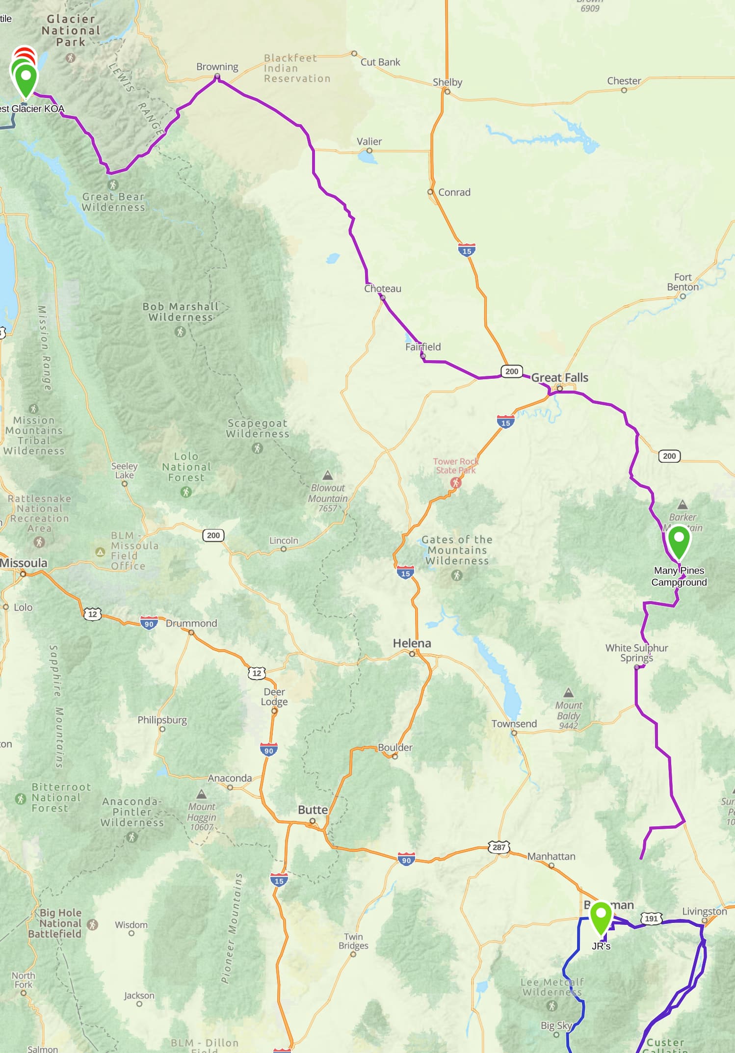 Trip Report: NW National Parks Loop
I left my job recently to take a much needed sabbatical and figure out what I’m doing next. A few weeks after my last day at work I embarked on what was to be a three week tour of NW-ish National Parks from Portland, to include Olympic, North Cascades, Glacier, Yellowstone, Grand Teton, Craters of the Moon, Lassen Volcanic, and Crater Lake.
I ended up missing Grand Tetons due to weather and I had to cut the trip short before I got to Lassen (family medical issue), so Lassen and Crater Lake remain unvisited.
Trip Dates: Sept 3 - Sept 16 (13 days)
Total Travel Miles: 3478 (does not include local miles for store runs, etc.)
Total Gallons of Gas Used: 82
Equipment: 2021 Benelli TRK502X Gaia GPS & Google Maps running on Sonim XP8 rugged Android phoneButler Motorcycle Maps (paper maps of best M/C roads in the country) iPhone 14 (main camera) Akaso Brave 7 helmet-mounted adventure camera Spot X satellite communicator and tracker Wolfman Luggage WP waterproof tank bag and saddle bags (no longer available) Watershed Colorado dry bag duffel (across the pillion seat) Kriega US-5 Drypack (tail bag) Kriega 3L hydration backpack (strapped to duffel, not worn)Marmot Ajax 2 tent Nemo hydrophobic down sleeping bag (non-mummy)Helinox ultralight cot MSR WhisperLite International stove
(Purchased in 1991 for my first moto trip: Detroit, MI to San Diego and back on an XT250)Gossamer Gear Bare Boxer bear-proof food canisters (two - one in each saddle bag)
Day 1 - Olympic National Park Date: Tuesday 9/3/2024
Destination: South Beach Campground, Olympic National Park
Travel Time: 4h 24m
Miles: 213Notes:
Planned to head west to Astoria then north from there, but left later than expected so headed up I-5 to US 12. I’ve driven/ridden that stretch of I-5 hundreds of times (starting in 1993). It’s boring and I hate it.
South Beach CG is first-come-first-served. I didn’t have issue getting a site. There is a long, tight loop of sites along the coastline, but I chose one of the sites further back near the bathrooms due to wind concerns. The bathroom building provided a sort of wind shelter for my site.
I used the heated grips on this leg; it was pretty chilly along the coast in the Olympic Peninsula. I almost didn’t install them, thinking I was being paranoid about the cold. I ended up using them a lot.
Day 2 - Ferry to Seattle / Burien Date: Wednesday 9/4/2024
Destination: Friend’s house in Burien, WA
Travel Time: 7h 30m
Miles: 199
Notes:
Slept well (thanks to Advil PM). I’ve not been sleeping well for more than a year. I’m really hoping to reset my sleep patterns with this trip. A good night’s sleep is one of my great joys and I feel like I’ve been robbed of that pleasure.
Used my Aeropress this morning for the first time ever. I’m hooked.
Headed up along US 101 through Port Angeles and then down to the Southworth ferry terminal near Port Orchard. Ferried across to Fauntleroy, which is just a few miles north my friend’s house in Burien. I’m always surprised at how long it takes to get from the Olympic Peninsula to the east side of Puget Sound (Seattle, etc.). With the ferry crossing (I love ferries) it took seven and a half hours to go 200 miles.
Discovered at my first stop of the day (just up 101 at the Kalaloch Campground, stopped to refill water) that the battery is quite weak and won’t start the bike if you leave the ignition on for even two minutes without the motor running. This would become a theme for the next few days. Fortunately, I have a jumper box and a permanent jump harness wired to the battery so jump starts are a quick operation.
Had a good evening with old friends.
Day 3 - North Cascades via Mountain Loop RoadDate: Thursday 9/5/2024
Destination: Newhalem Campground, North Cascades National Park
Travel Time: 4h 30m
Miles: 146Notes:
Slept well, on the couch. No pills needed.
I realized yesterday that my summer riding gloves (Rev’It Dune) were a size (or two) too small. Rev’It gloves fit really tight and I feel like I can never get it quite right. And yet, I love them. So, I stopped at a Cycle Gear in Bellevue to pick up something summer weight (Dirt 3) that fit better. They’re better, but maybe still one size too small. Such is life.
From Bellevue, I rode north and took the Mountain Loop Hwy then on up north to North Cascades. It was a hot ride. Still summer.
A small section of the Mountain Loop Road is dirt/gravel, which I didn’t realize. No biggie. Was just surprised (clearly I didn’t study my maps closely enough). When riding solo on a bike that weighs over 500 lbs., I tend to avoid planning much off-pavement riding. That’s what my DR-Z is for.
Day 4 - Newport, Washington via Winthrop Date: Friday 9/6/2024
Destination: Golden Spur Motor Inn, Newport, Washington
Travel Time: 8h
Miles: 308
Notes:
Slept just ok, even with Advil PM.
Pretty ride through North Cascades National Park and Colville National Forest. Didn’t do any backroads or hikes. Discovered (new to me) the town of Winthrop. Stopped for coffee at Sheri’s and resupplied on freeze-dried food at Cascades Outdoor Store.
The town of Newport is almost nothing, but, inexplicably, there’s an amazing restaurant (Brownell’s Place). Had dinner and a few ciders. Met and chatted with the owner/chef (she’s great). Listened to some live music. Then back to the motel.
Day 5 - New Battery in Kalispell Date: Saturday 9/7/2024
Destination: West Glacier KOA, West Glacier, MT
Travel Time: 8h 7m
Miles: 293
Notes:
Slept well on motel bed (on sleeping bag, not in the sheets). Another hot one.
Discovered that the water pump seal leaks oil. A quick post in the TRK Facebook group revealed that this is a common problem on this bike, and and easy fix. It’s apparently just a bad o-ring.
Battery has been getting continuously worse, and now requires I jump start the bike about every other start. Google Maps to the rescue: directions to the Batteries Plus in Kalispell, please. They don’t have an Odyssey AGM in the right size; the Duracell will have to do. (It’s been great.)
I set up camp at the West Glacier KOA, which will be my base for a few days. KOAs are their own little world. Very strange. Not really my thing, but the on-site laundry was handy.
After setting up camp I opened a cider and used the iPad to book a vehicle reservation for the next day to ride Going to the Sun Road, which I really wanted to do.
Day 6 - Going to the Sun RoadDate: Sunday 9/8/2024
Destination: Local Ride: West Glacier, Going to the Sun Road, Saint Mary, East Glacier
Travel Time: 5h 35m
Miles: 142Notes:
Quick breakfast and gas up in West Glacier before entering Going to the Sun Road.
Going to the Sun Road was stunning. This was the first point in the trip where I had tingles and was giddy at what I was seeing.
Took a very short hike along Saint Mary Lake. Again, I was beside myself with the beauty.
Lunch at the general store in Kiowa.
The rest of the ride back after East Glacier was meh, but I just kept thinking about how amazing what I’d seen in the morning had been.
Dinner at the KOA. Tacos from a cart (ok / not great, and a very weird guacamole) and a few glasses of wine from another cart. I asked about the guac and it turns out they make it in a food processor. Come on, people.
Day 7 - Ride to BozemanDate: Monday 9/9/2024
Destination: Friend’s house in Bozeman, Montana
Travel Time: ~ 8h (Gaia crashed near the end of the trip, but before getting to Bozeman)
Miles: ~ 400Notes:
Slept poorly again. No pills this time. Took some photos of my soft luggage setup to answer some questions in the TRK502X Facebook group. The saddle bags are from Wolfman Luggage, but I don’t think they make this waterproof line anymore. I use a duffel dry bag from Watershed across the top. A heat shield protects the side bag from exhaust heat.
Hazy, smoky ride most of the way. Very windy in places. This is where I first really started to feel how underpowered the TRK502 is. Really struggled in places.
Developed an engine-speed-sensitive squeak or rattle. Sounds like when a heat shield vibrates in resonance with engine vibration. Discovered that it’s a missing crash bar mounting bolt allowing the crash bar to rub against the frame.
Also noticed that there’s a resonant oscillation at speed that feels like the chain going bad (like it’s stretching unevenly).
First of several nights at a friend’s house in Bozeman (which, it turns out, is a pretty cool town). And there’s a hot tub…
Day 8 - Bike Maintenance & Hyalite ReservoirDate: Tuesday 9/10/2024
Destination: Local Ride: Hyalite Reservoir
Travel Time: not recorded
Miles: not recordedNotes:
Woke up to a smoky sunrise. I had the best night’s sleep I’ve had in years. This is was the whole point of this trip: to untangle my burnout and reclaim sleep as one of my joys. I wrote about it in my journal when I woke up. I hope this wasn’t a fluke.
Planned to replace the bolt that rattled loose from the crash bar, but instead discovered that it had actually severed off at the mount point. No fixing that on the road. Adjusted chain and moved on.
Lunch at Mountains Walking Brewery in Bozeman.
Rode up to Hyalite Reservoir. Pretty ride. Smoky still.
Soaked in hot tub after dinner.
Day 9 - North Yellowstone LoopDate: Wednesday 9/11/2024
Destination: Northern loop through Yellowstone National Park
Travel Time: 9h 36m
Miles: 272Notes:
Did a day trip from Bozeman down through the northern loop in Yellowstone, entering at Mammoth and taking the scenic route through Paradise Valley.
Saw elk, coyotes (I think), buffalo, and pronghorn.
Pretty ride, but cold in places. Used heated grips again.
Rode the loop through Mammoth Hot Springs (see video) at the end.
Coffee at Tumbleweed Bookstore & Cafe in Gardiner. I kind of dig Gardiner. Good vibe.
Had dinner at Mountains Walking Brewing. Rain and wind started. Lights flickered. Waited for rain to stop before riding back to the house.
Power out at the house due to high winds. This does not bode well for tomorrow.
Day 10 - Winter Weather in the ParksDate: Thursday 9/12/2024
Destination: Grand Teton National Park via West Yellowstone Pocatello, Idaho
Travel Time: 5h 40m
Miles: 201Notes:
Today was supposed to be a gorgeous ride through Yellowstone into Grand Teton National Park, and camping at Signal Mountain CG in the park. The weather had other ideas. It was pouring rain (and cold) all the way to West Yellowstone from Bozeman. By the time I got to West Yellowstone I was getting severe winter weather warnings on my phone calling for up to 3 (three!!) inches of snow accumulating in the high passes in the park. It’s bad enough in a car, but that’s a disaster waiting to happen on a motorcycle.
I parked my butt at Mountain Mama’s Cafe in West Yellowstone to warm up / dry off and decide what to do. I almost had myself convinced to push through when I realized that, even if I made it to the campground ok, I’d be setting up camp in the rain and I’d likely be miserable all night. Grand Teton would have to wait.
From West Yellowstone it’s easy to bail west into Idaho and get away from the park weather and elevations. So that’s what I did. It was not a pleasant ride, though. I was in torrential downpours all the way to Idaho Falls.
Arriving in Idaho Falls, I was exhausted and sure I could just find a room for the night. I dropped the bike at a roundabout (short-legged it coming to a stop; I knew it was going so I just rolled away). Guy behind me helped me pick it up. Then, there were no rooms because it was move in week for the two universities there (U of I, ISU). This would become a recurring theme.
I rode further to Blackfoot. Still no rooms.
I called ahead to Pocatello and got a room at a Red Lion there. I was never so happy to be off the bike.
No pictures this day. I couldn’t even get the action camera to turn on.
Day 11 - Craters of the Moon and EBR-1Date: Friday 9/13/2024
Destination: Craters of the Moon National Monument
Travel Time: 4h 20m
Miles: 124
Notes:
I wasn’t sure what my destination would be today but my plan was to do a little nuclear tourism, see Craters of the Moon, and then go somewhere from there. My schedule and day-plan was thrown off by missing Grand Teton National Park and spending a night in Pocatello, which was not on the itinerary at all.
Stopped in Atomic City. Not sure why; I was under the impression that Atomic City was the first city lit by nuclear engergy, but it was practically a ghost town. There are a few houses there, but as far as I could tell all of the business were shuttered. Except, maybe, for the race track; that looked like it might still get used.
Arco, it turns out, is the city celebrated as the first in the world to be lit by nuclear energy. Nothing special about the town, but they do a nice job of making City Hall photo-worthy.
Between Atomic City and Arco is EBR-1 (Experimental Breeder Reactor I) which was the world’s first breeder reactor. The EBR-1 exhibit was closed for the season, but in the lot next to it were some really interesting experimental nuclear heat-transfer jet engines that never made it out of the experimental phase (probably a good thing).
Craters of the Moon is pretty small. If you don’t do any of the walks, it’s literally just a 30 minute road loop. Still, it was an unexpected surprise and delight. I had no idea what to expect but I was positively chuffed at the experience. I noticed that the campground had open sites so I inquired at the entry booth. As luck would have it, the whole campground is first come / first serve. I decided to set up for the night. It’s good to be done early and have some time to read and not stress about making distance.
Day 12 - New Chain in Twin FallsDate: Saturday 9/14/2024
Destination: Battle Mountain, Nevada
Travel Time: 8h 52m
Miles: 335
Notes:
Beautiful morning in Craters of the Moon. While I was breaking camp a parade of classic cars came into the park to drive the loop. I got a picture of one Pontiac down the road in Carey at a gas station.
Carey ended up being an unplanned fork in the road for me. I discovered this morning that my chain was indeed stretching unevenly, and the oscillation I was feeling and hearing was the chain hum changing from a “loose” hum to a “tight” hum rapidly as the tight spot moved around the sprockets. I was supposed to continue west to Mountain Home and then south from there into Nevada. A very scenic route, according to my Butler map. But, between camp and the gas station I got pretty paranoid about the chain snapping at high speed, which, worst case, could lead to a fatal crash.
So I called ahead to a few motorcycle dealers in Mountain Home (on my planned route) to see if they could take me in and replace the chain. No dice. This is the downside of having an obscure motorcycle from an obscure marque - no one wants to work on it. Making matters worse this is an Italian-designed bike built in China, a fact which causes many people to lose the ability to think clearly. “It’s Chinese junk!” Not so. Next.
With Mountain Home out, I tried Twin Falls. My first call was to Adventure Motorsports, and the service manager there took me in with no hesitation. “How soon can you be here?” I didn’t get his name, but my hat’s off to him and his one tech working furiously on a Saturday to beat the 3pm closing time. He said during high season, they get about 15-20 out of town travelers per week who need something done, and they take them all in. I love to hear stuff like this. This shop is in it for the community. They have a nice showroom, too.
With a quality new chain installed, I got a burrito and a MexiCoke at a Mexican place and went on my way. I made it to Battle Mountain, NV, where I decide to get a room. Tomorrow I rejoin my planned scenic route. Day 13 - Desert Mountains in NV, CADate: Sunday 9/15/2024
Destination: Grizzly Campground, Lake Davis (near Portola, CA)
Travel Time: 7h
Miles: 307
Notes:
I love the northern Nevada landscape, and today’s ride didn’t disappoint. US Highway 50 is apparently known as “The Loneliest Highway” but everyone knows about it, so it’s not very lonely. However, after leaving Austin, NV headed west you can take Nevada Highway 722, which dips to the south and follows the old US 50 route. It was completely empty and the twisties through the passes were fun. Highly recommended.
Stopped in Fallon for gas and to find a Micro SD card for the action camera. Walmart to the rescue.
After Reno, I crossed into California and, I swear, it looks different. Norther California desert mountains are so beautiful.
Camped at a nearly empty campground on Lake Davis (very end of the season). The host warned me rain was coming tomorrow.
Day 14 - Unplanned Return HomeDate: Monday 9/16/2024
Destination: Summit Lake Campground, Lassen Volcanic National Park Portland, Oregon (Home)
Travel Time: 10h 32m
Miles: 538Notes:
Last week, my mom went into the hospital for a fairly routine procedure. My brother went to Michigan to help out, as needed, and he went back home to Arizona after she returned home and everything seemed settled.
This morning, while having coffee, I got a call that she’d gone back into the hospital with something that may or may not have been related to the procedure. It seemed like maybe things were ok, but maybe not.
I decided the best thing to do was head home so that I was near an airport if I needed to fly out to Michigan to help out.
I packed up camp and headed up US 395 toward home, via Klamath Falls. It was a pretty ride, but, once again, I found myself in rain most of the way to Klamath Falls.
I was pretty beat by the time I got to Klamath Falls and figured I’d just find a hotel room, get a hot shower, and finish the ride tomorrow.
But, once again, it was move-in week for the local university. Holiday Inn Express had a single room for $395. No thanks. Onward.
I never hit rain again after Klamath Falls, and after turning west onto Oregon Hwy 58 and starting to lose elevation into the Willamette Valley, the temperature starting rising, which was welcome.
Once I reached Eugene, there was no point in not just going all the way home, so that’s what I did.
I got two pictures: one at camp before the call, and one at my last gas stop, an hour and twenty minutes from home, with the moon rising.
A nice side effect of my early return home is that I was home for my birthday (tomorrow), so I had dinner with my kids and my wife, which was lovely.
I did end up flying to Michigan the next day, and was there for a bit. The best part? I got to make some meals for my mom and step dad. Everything seems ok with my mom for now.
Grand Teton, Lassen, and Crater Lake will be there, and now I have an excuse for another trip in the future.